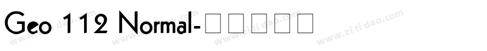 Geo 112 Normal字体转换